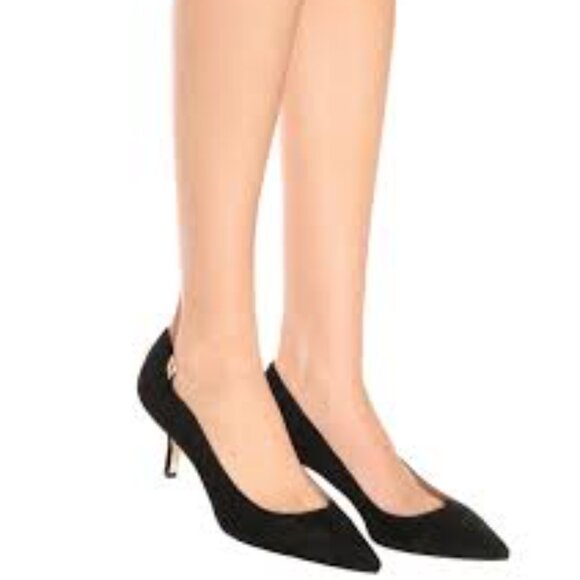 Tory Burch Black Leather Elizabeth Pumps Size 8.5 - Picture 1 of 10